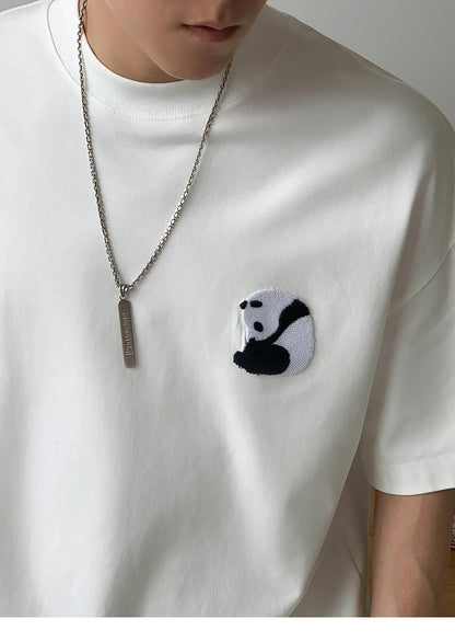 Panda Embroidered Tee
