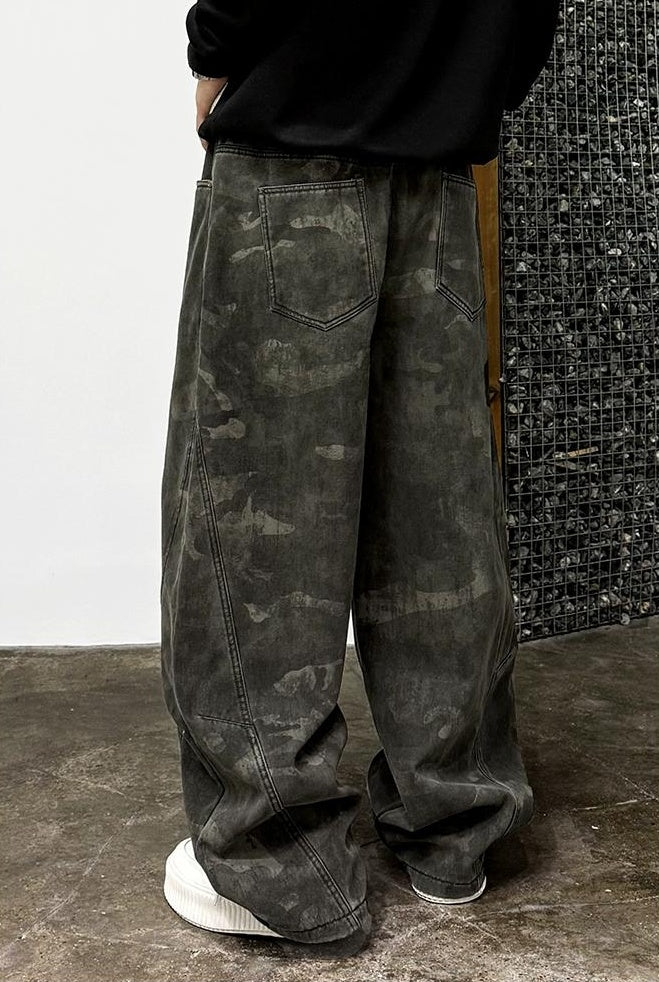 Retro Camouflage Fleece Pants