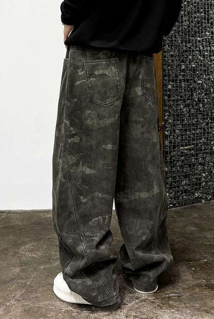 Retro Camouflage Fleece Pants