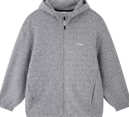 コージー フーデッド カーディガン ジャケット