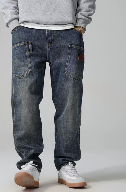 カジュアルマルチポケットワークジーンズ