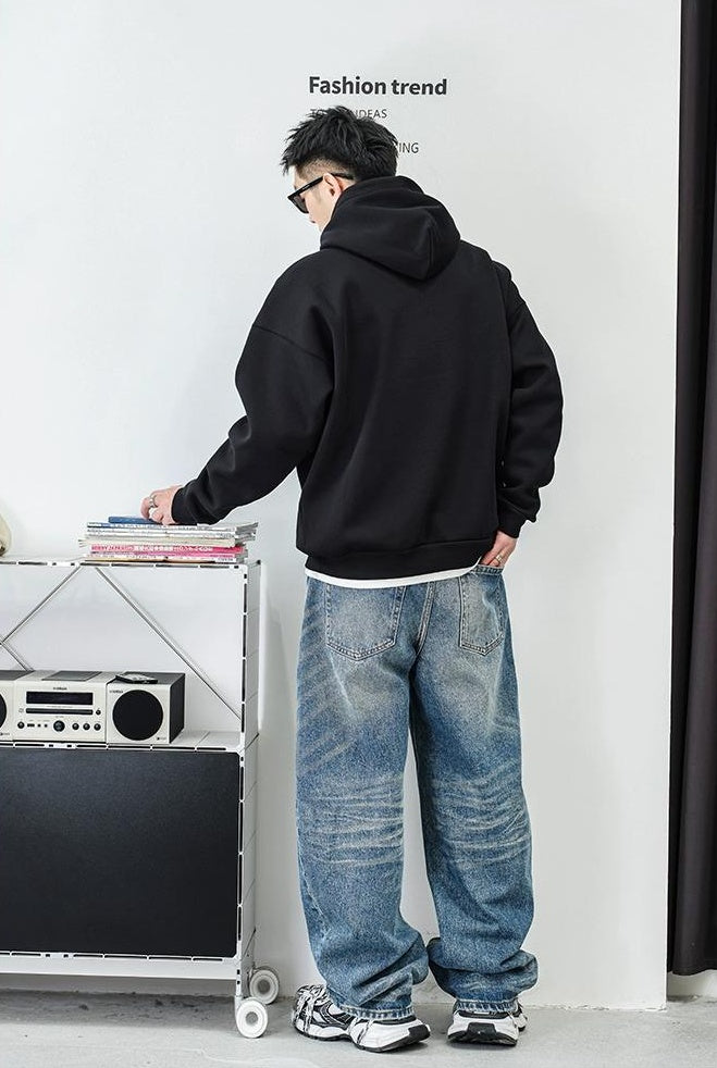 Fleece hooded jacket