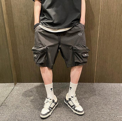 Embroidered Utility Shorts