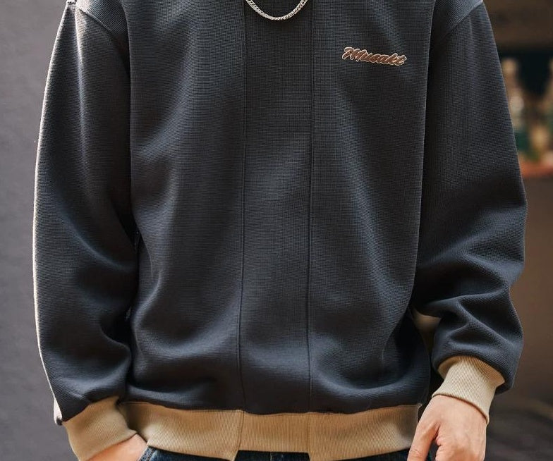 レトロブループリントセーター