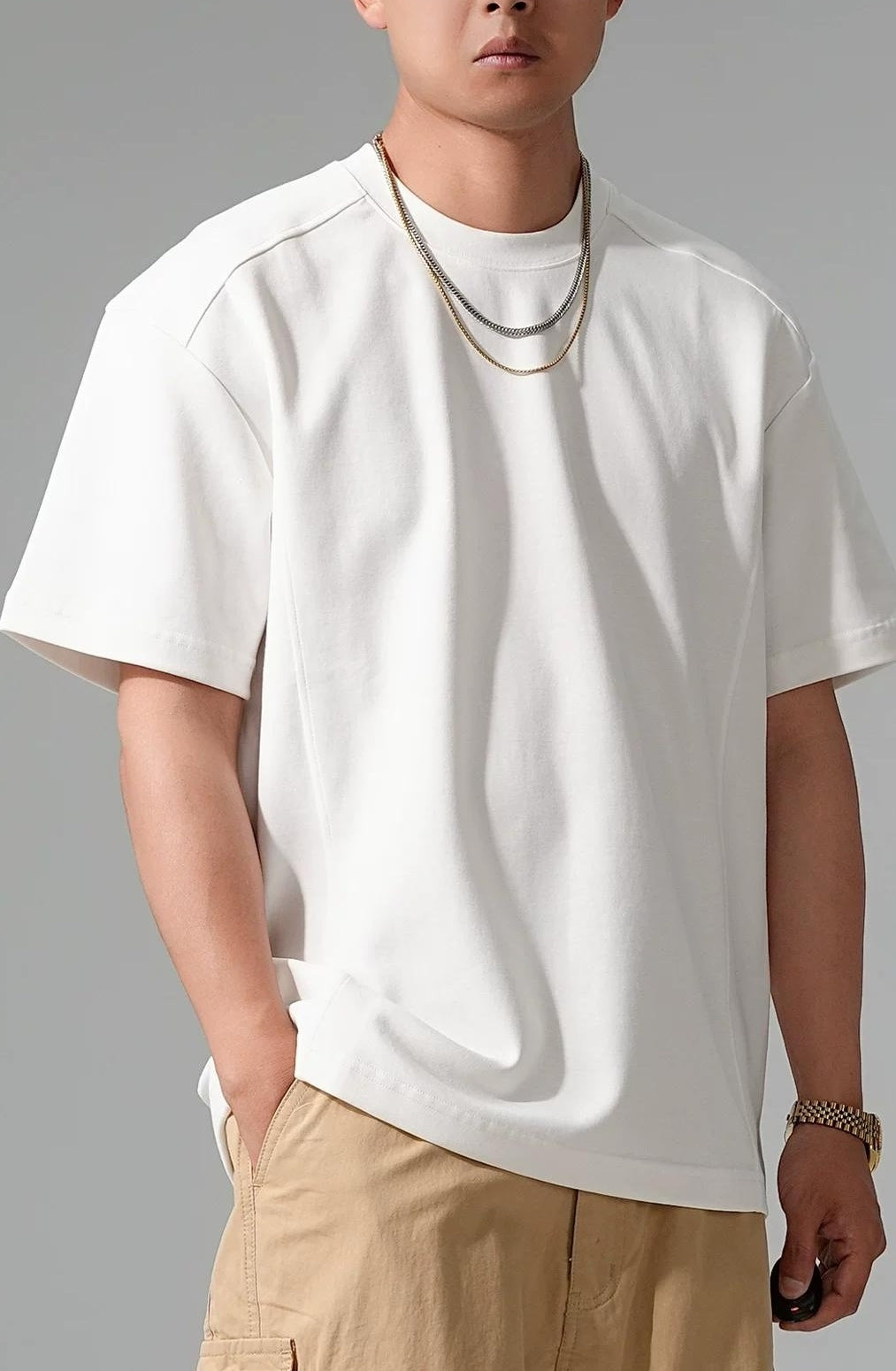アメリカンスタイル パッチワーク Tシャツ