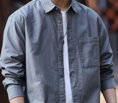 ブルーレトロワークウェアシャツ