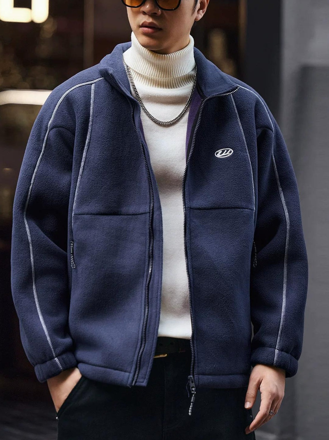 ストライプカジュアルジャケット