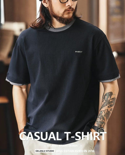 アイスシルク カラーブロック Ｔシャツ