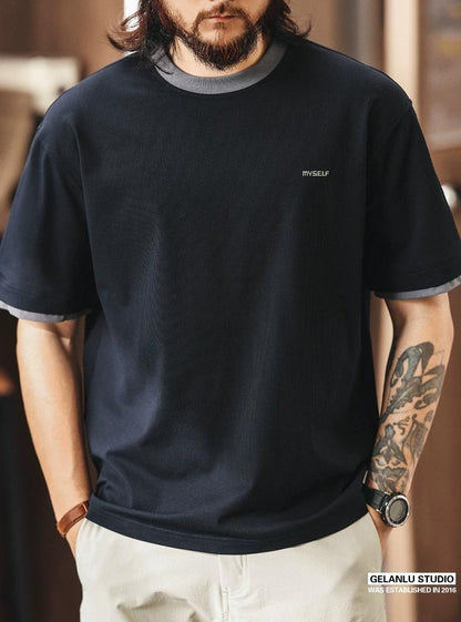 アイスシルク カラーブロック Ｔシャツ