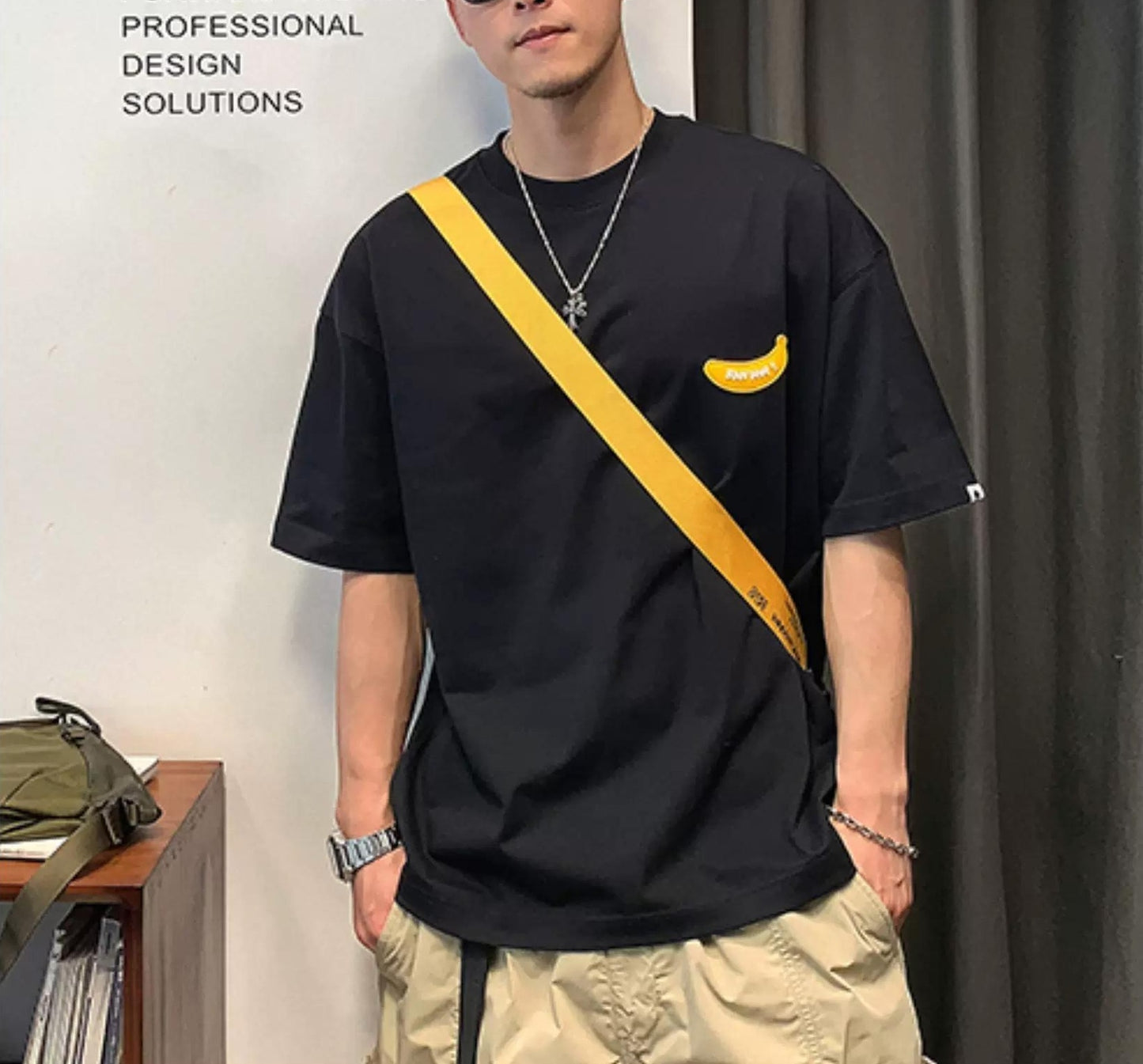 ルーズコットンプラントTシャツ