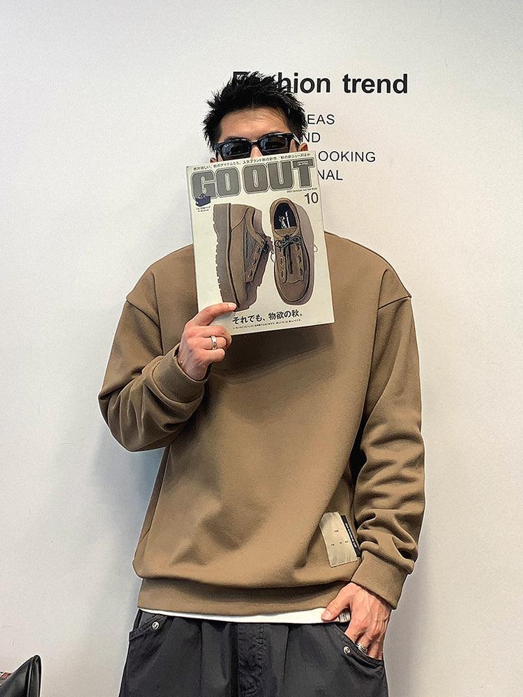 ラベルスウェットシャツ 秋冬 シニアセンス ルーズカジュアル トップス - Urban X