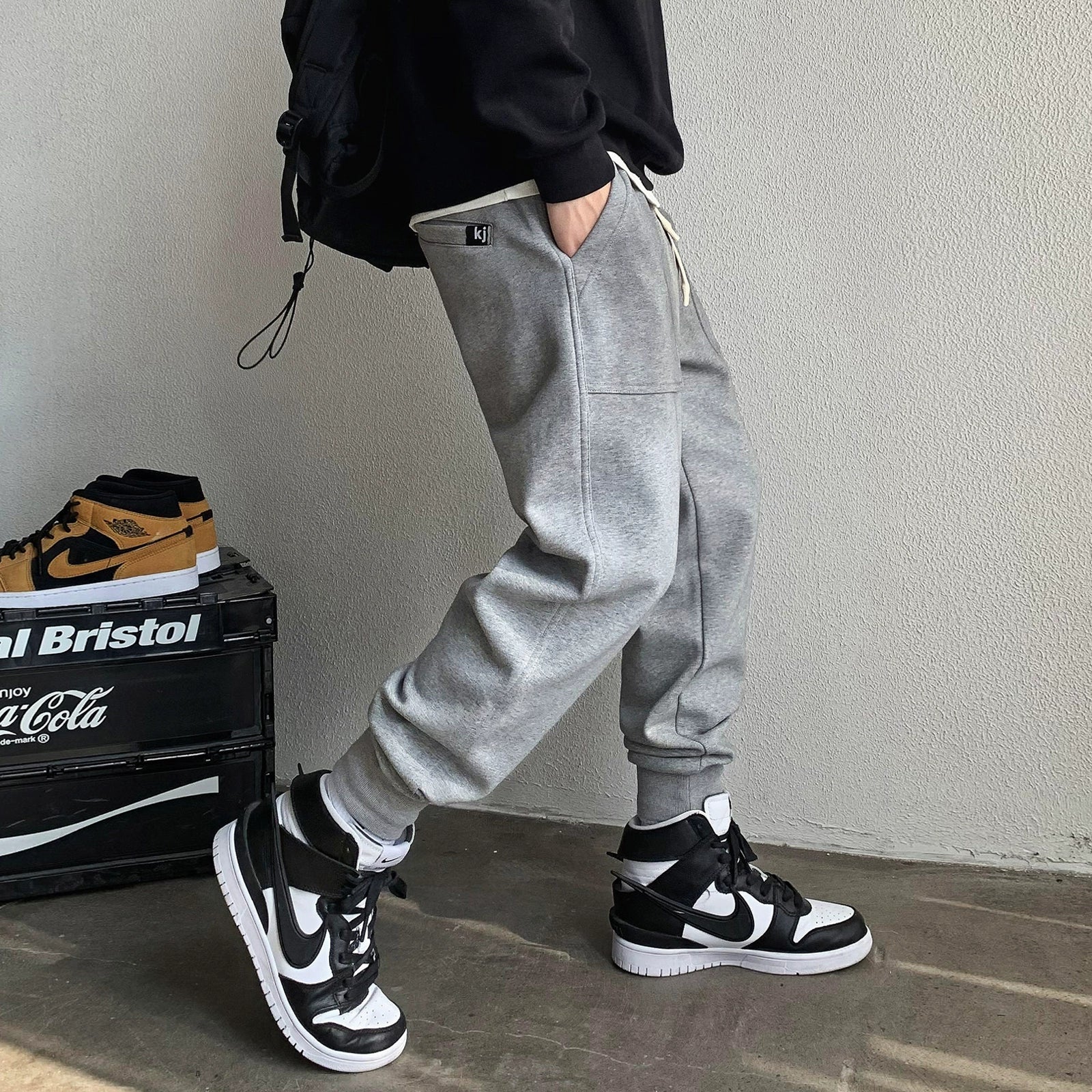 伸縮性ウエスト ドローストリングスポーツパンツ - Urban X