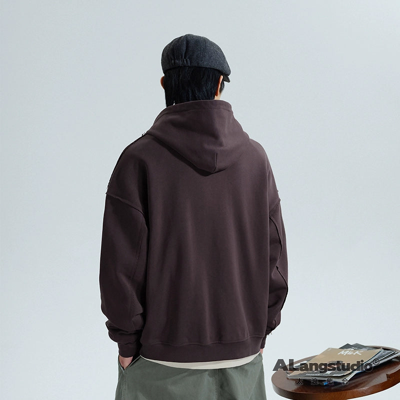 新秋ファッション シンプルなジャケット ルーズトップ コットンフード付きカーディガンジャケット - Urban X