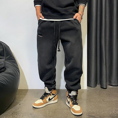 Long padded thick loose casual sweatpants
