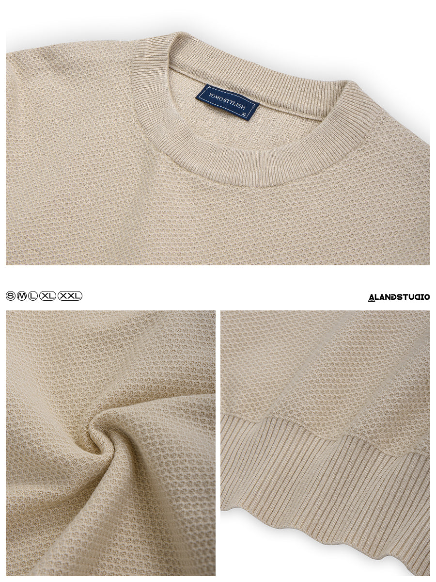 高品質ニットセーター 秋と冬の薄手 ラウンドネック テイクボトムシャツ - Urban X