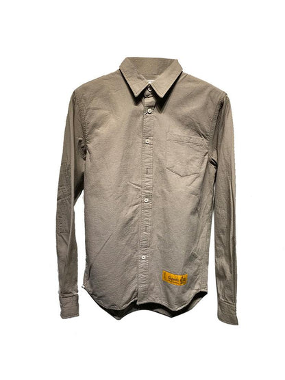 長袖 シャツ 春と秋のレトロな作業服 黄色のシャツジャケットのシニアセンス - Urban X