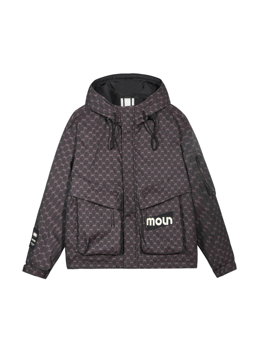 Thick and warm hooded full print down jacket