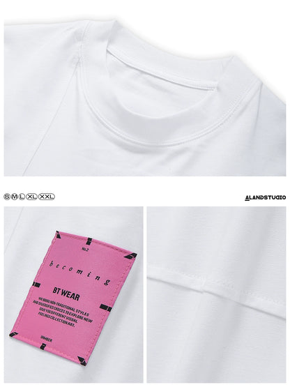 半袖コットン ラインTシャツ