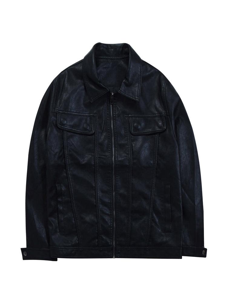 バイカーの革のジャケット 春秋ファッション 防風ジャケット